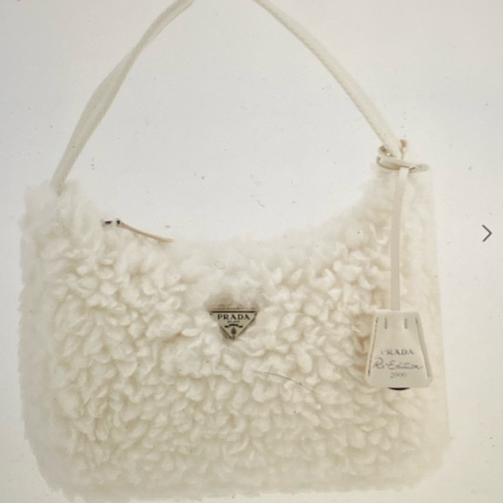 Prada Cream Shearling vibes Hobo. Holiday-ready! Pristine condition.